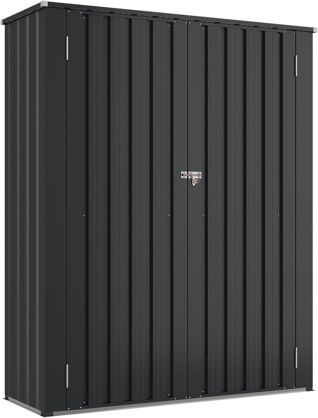 Aoxun Outdoor Storage Shed, 3' x 5' Galvanized Metal Shed with Air Vent and Sliding Door, Tool Storage, Bike Shed, Garden Tool Storage Shed, for Patio, Lawn