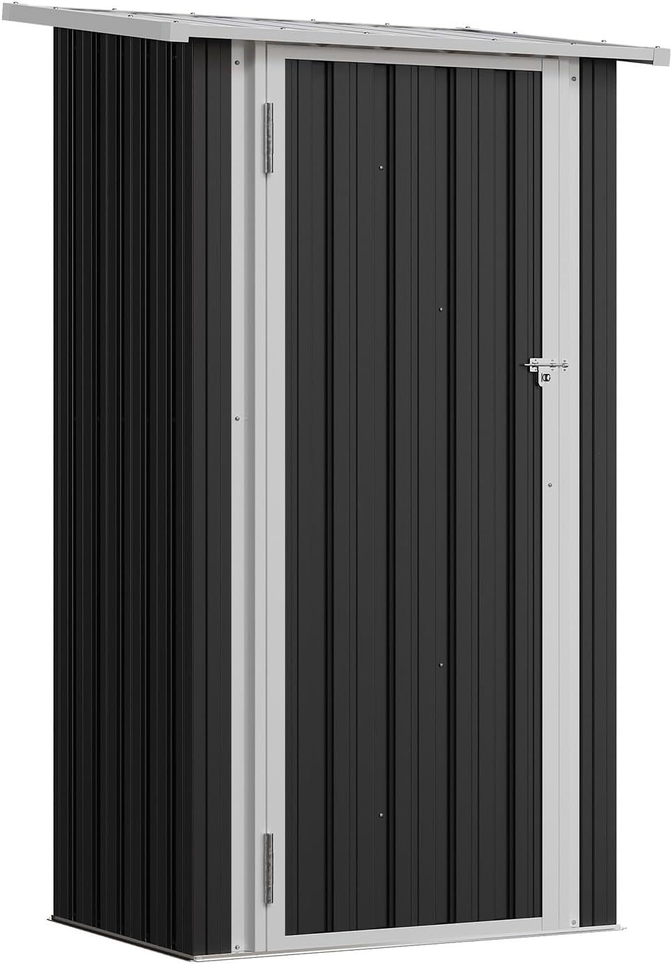 Aoxun Outdoor Storage Shed, 3' x 5' Galvanized Metal Shed with Air Vent and Sliding Door, Tool Storage, Bike Shed, Garden Tool Storage Shed, for Patio, Lawn