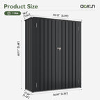 Aoxun Outdoor Storage Shed, 3' x 5' Galvanized Metal Shed with Air Vent and Sliding Door, Tool Storage, Bike Shed, Garden Tool Storage Shed, for Patio, Lawn