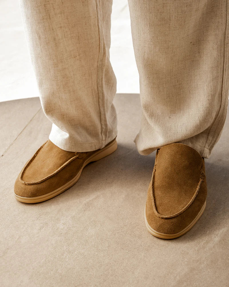 Mocassins en daim de luxe Old Money