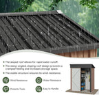 Aoxun Outdoor Storage Shed, 3' x 5' Galvanized Metal Shed with Air Vent and Sliding Door, Tool Storage, Bike Shed, Garden Tool Storage Shed, for Patio, Lawn