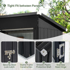 Aoxun Outdoor Storage Shed, 3' x 5' Galvanized Metal Shed with Air Vent and Sliding Door, Tool Storage, Bike Shed, Garden Tool Storage Shed, for Patio, Lawn