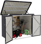 Aoxun Outdoor Storage Shed, 3' x 5' Galvanized Metal Shed with Air Vent and Sliding Door, Tool Storage, Bike Shed, Garden Tool Storage Shed, for Patio, Lawn
