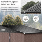 Aoxun Outdoor Storage Shed, 3' x 5' Galvanized Metal Shed with Air Vent and Sliding Door, Tool Storage, Bike Shed, Garden Tool Storage Shed, for Patio, Lawn