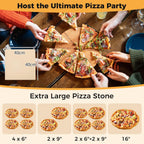 COSTWAY Outdoor Pizza Oven, 1/2-Layer Wood Fired Pizza Maker with Waterproof Cover, Anti-scalding Handles, Pizza Stone & Pizza Peel, Outside Pizza Cooker (54 x 31 x 72 cm, 2-Layer, 1 Grill)