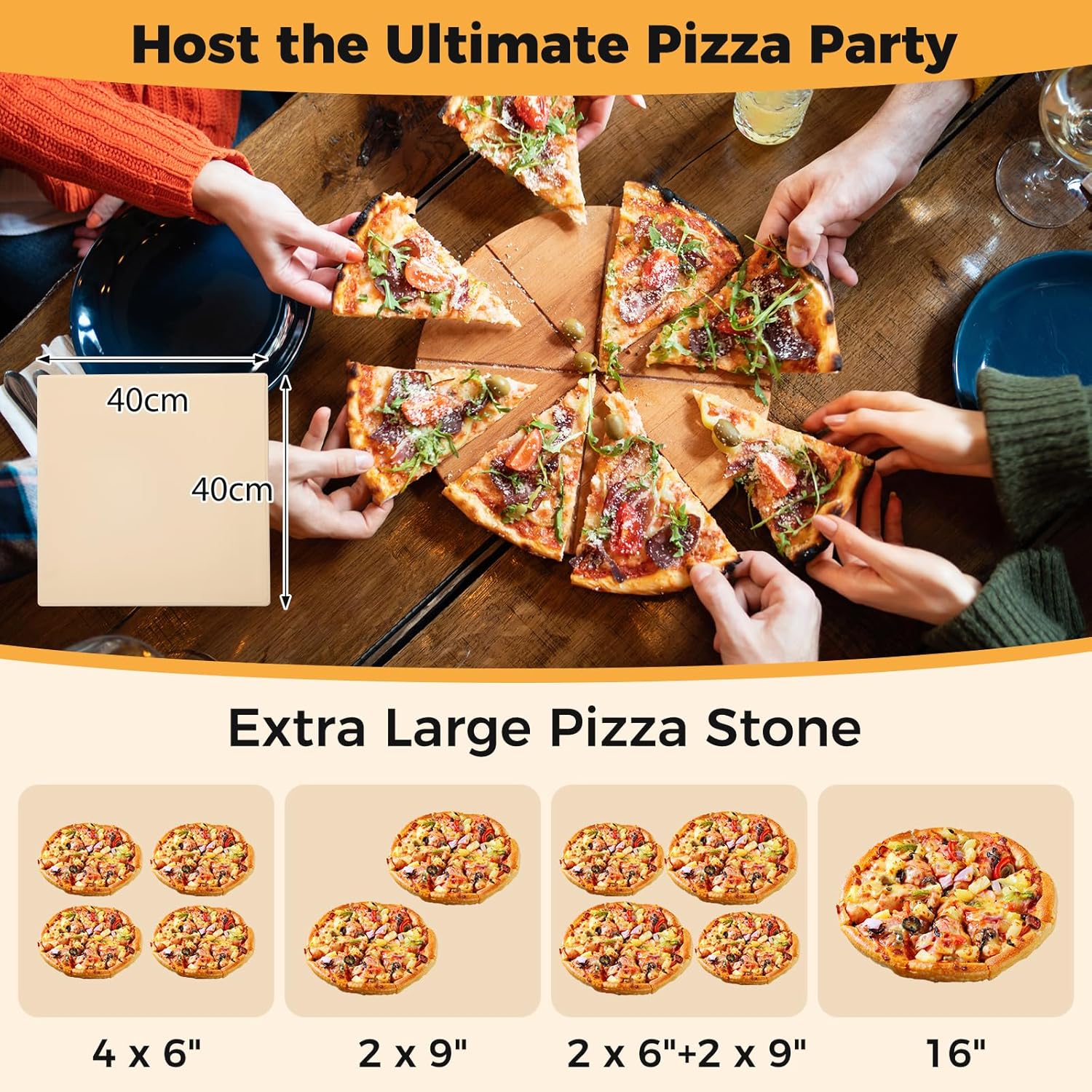 COSTWAY Outdoor Pizza Oven, 1/2-Layer Wood Fired Pizza Maker with Waterproof Cover, Anti-scalding Handles, Pizza Stone & Pizza Peel, Outside Pizza Cooker (54 x 31 x 72 cm, 2-Layer, 1 Grill)