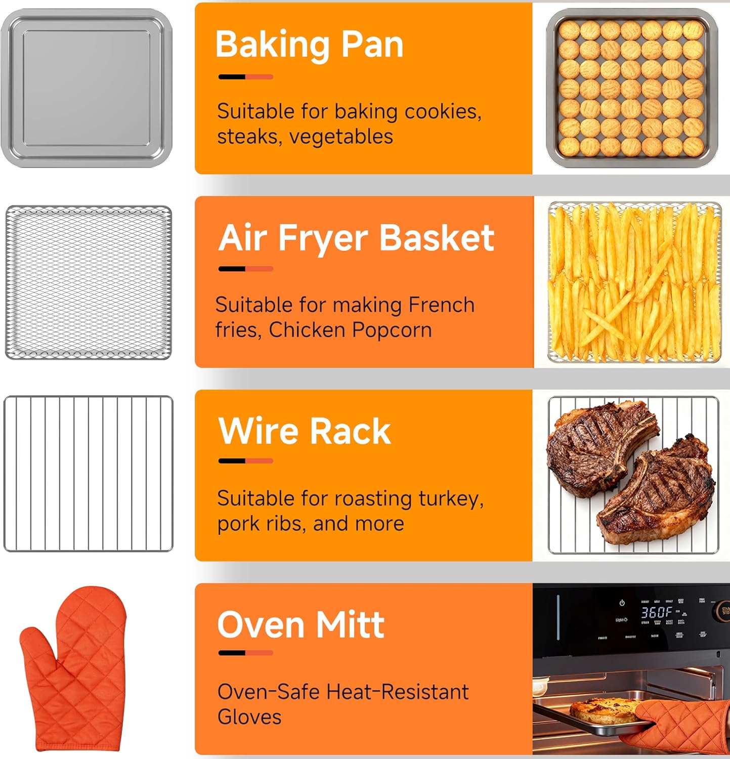 OUNIN Steam Oven 18L, 11-in-1 Air Fryer Oven with Steam Infusion, Dual Cook, Bake, Roast, Dehydrate & Self-Cleaning, 360° Even Heating, Easy to Use, Stainless Steel Inner, Space-saving Design