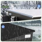 Aoxun Outdoor Storage Shed, 3' x 5' Galvanized Metal Shed with Air Vent and Sliding Door, Tool Storage, Bike Shed, Garden Tool Storage Shed, for Patio, Lawn