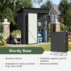 Aoxun Outdoor Storage Shed, 3' x 5' Galvanized Metal Shed with Air Vent and Sliding Door, Tool Storage, Bike Shed, Garden Tool Storage Shed, for Patio, Lawn